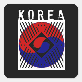 Pegatina Cuadrada IV - Corea