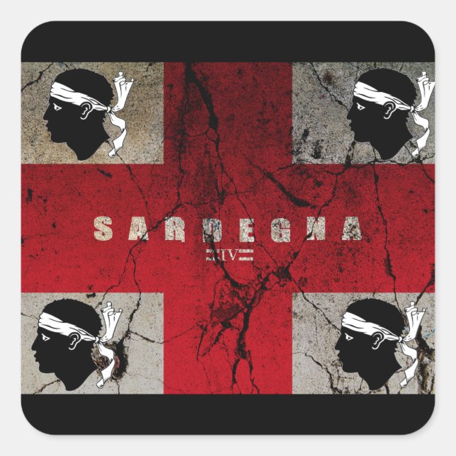 PEGATINA CUADRADA IV - SARDEGNA (Anverso)