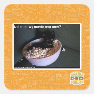 Pegatina Cuadrada ¿Iz de scawy film ova ahora?