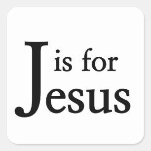 Pegatina Cuadrada J es para Jesús