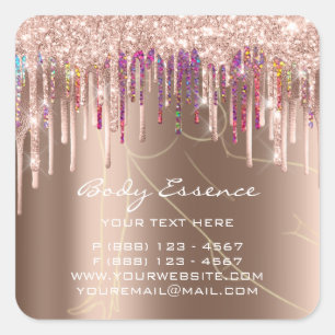 Pegatina Cuadrada Jabón Bálsamo Cosmético de Cuidado Corporal para M