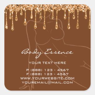 Pegatina Cuadrada Jabón Bálsamo Cosmético de Cuidado Corporal Rosa O