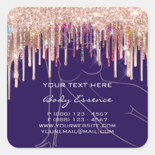 Pegatina Cuadrada Jabón Bálsamo de Modelado Corporal Azul Marino Cos