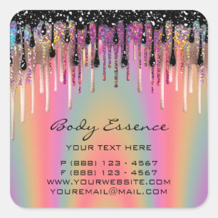 Pegatina Cuadrada Jabón Bálsamo para Cuidado Corporal Tienda de Cosm