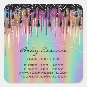 Pegatina Cuadrada Jabón Bálsamo para el Cuidado Corporal y Modelado 