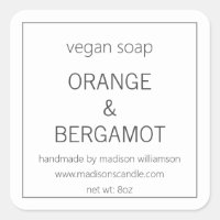 Jabón Vegano | Gris y Blanco Minimalista Simple