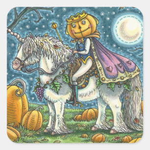 PEGATINA CUADRADA JACK O LANTERN PRINCE EN SU MAGIC UNICORN PONY