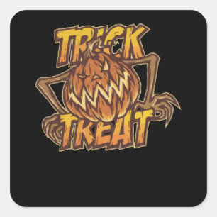 Pegatina Cuadrada Jack The Pumpkin