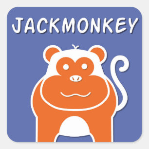 Pegatina Cuadrada JackMonkey Año del mono 2016