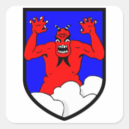 Pegatina Cuadrada Jagdgeschwader 1 (JG 1) Oesau Stab I Gruppe I