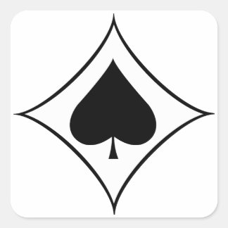 Pegatina Cuadrada Jagdgeschwader 53 (JG 53) Pik As Insignia