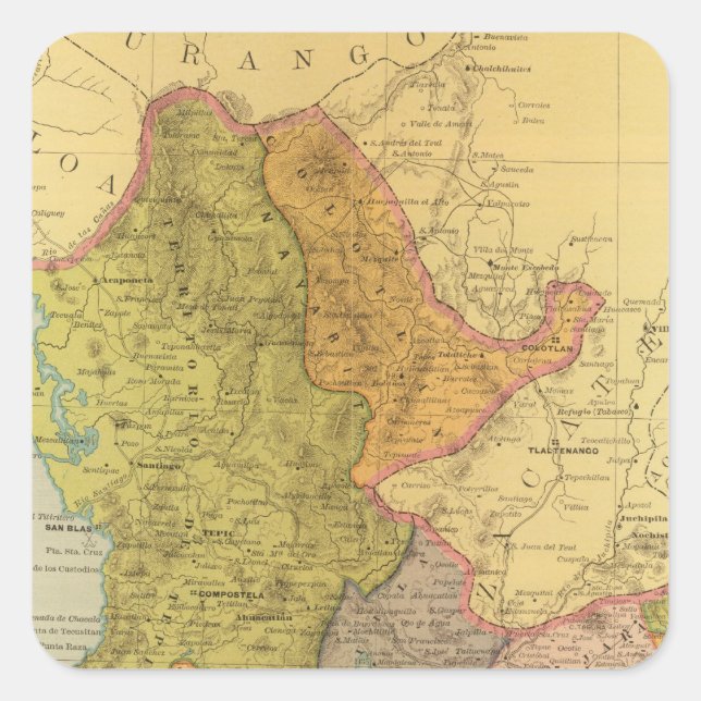 Pegatina Cuadrada Jalisco (Anverso)