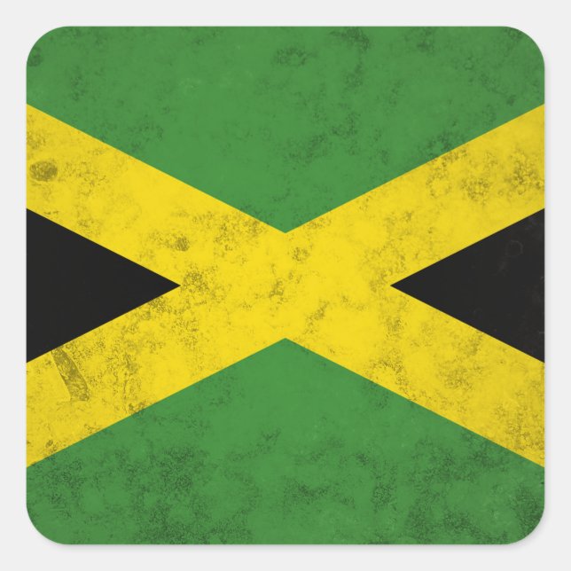 Pegatina Cuadrada Jamaica (Anverso)