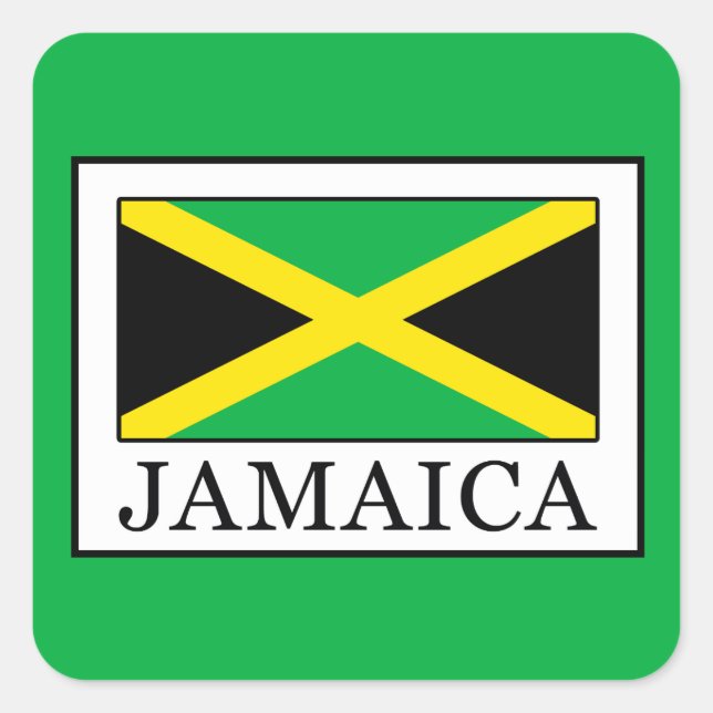 Pegatina Cuadrada Jamaica (Anverso)