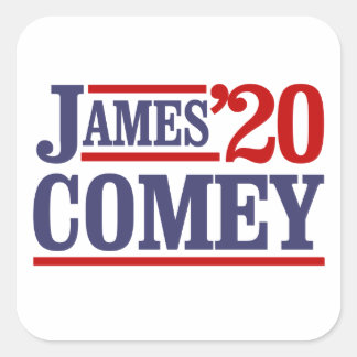 Pegatina Cuadrada James Comey para presidente 2020 -