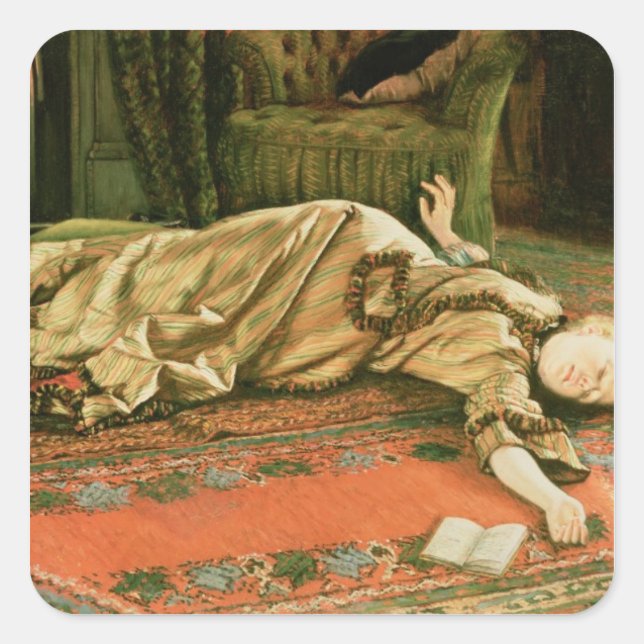 Pegatina Cuadrada James Jacques Joseph Tissot | Abandonados (Anverso)