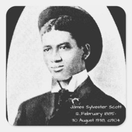 Pegatina Cuadrada James Sylvester Scott