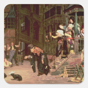 Pegatina Cuadrada James Tissot   El regreso del hijo pródigo, 186
