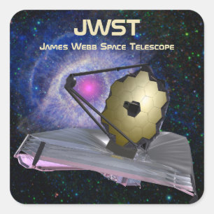 Pegatina Cuadrada James Webb Space Telescope JWST