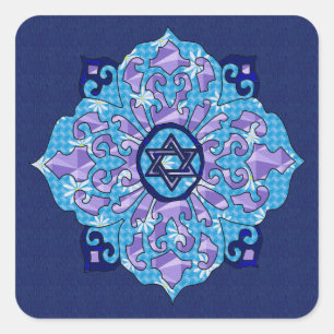 Pegatina Cuadrada Jánuca Mandela