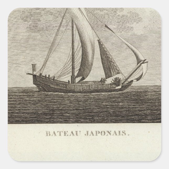 Pegatina Cuadrada Japón 3 (Anverso)