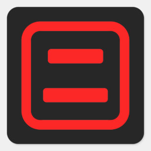 Pegatina Cuadrada Japonés Número Dos 二 【Ni =Kanji