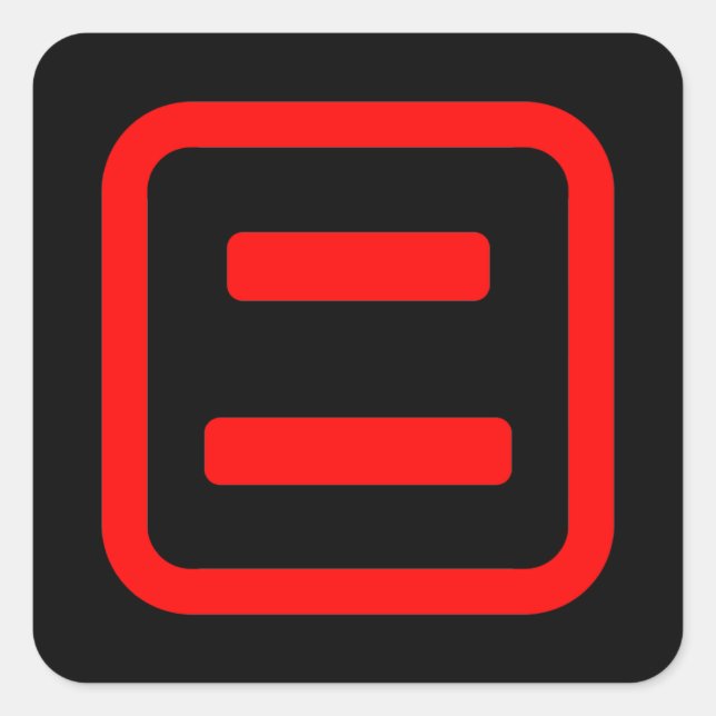 Pegatina Cuadrada Japonés Número Dos 二 【Ni =Kanji (Anverso)