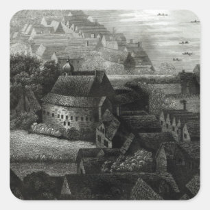 Pegatina Cuadrada Jardín del oso, 1647