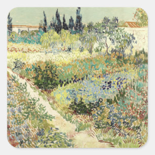 Pegatina Cuadrada Jardín Vincent Van Gogh en Arles