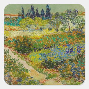 Pegatina Cuadrada Jardín Vincent Van Gogh en Arles