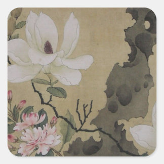 Pegatina Cuadrada Jardines florales
