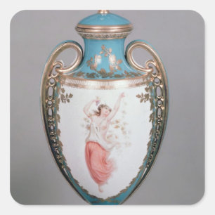 Pegatina Cuadrada Jarrón de Minton, 1862