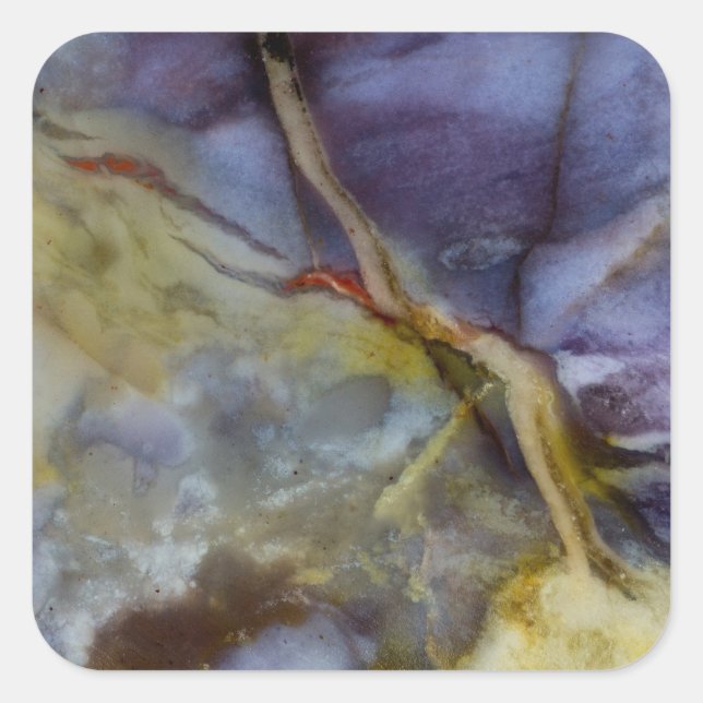 Pegatina Cuadrada Jasper violeta (Anverso)