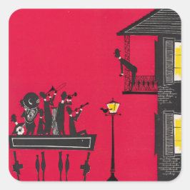 Pegatina Cuadrada Jazz