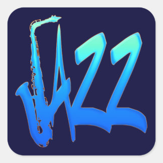 Pegatina Cuadrada Jazz