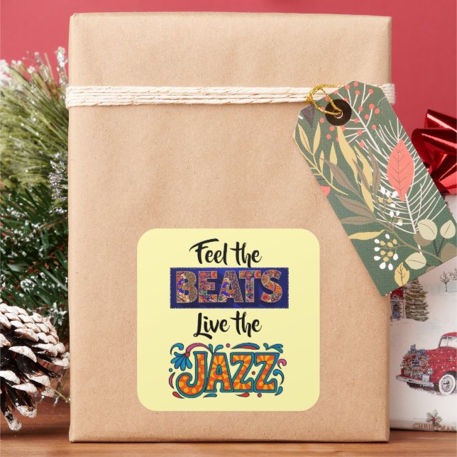 Pegatina Cuadrada Jazz music lover (Vacaciones)