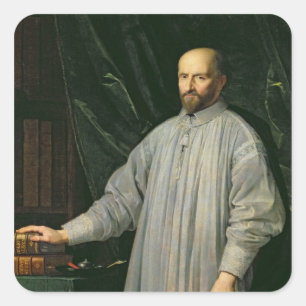 Pegatina Cuadrada Jean Duvergier de Hauranne Abbot de