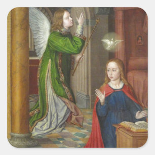 Pegatina Cuadrada Jean Hey Annunciation
