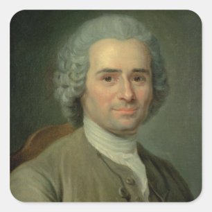 Pegatina Cuadrada Jean-Jacques Rousseau