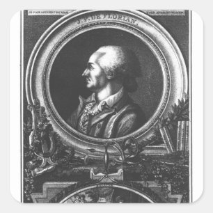 Pegatina Cuadrada Jean-Pierre Claris de Florian