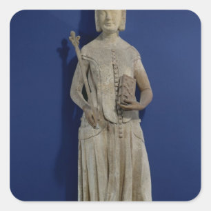 Pegatina Cuadrada Jeanne de Bourbon 1365-80