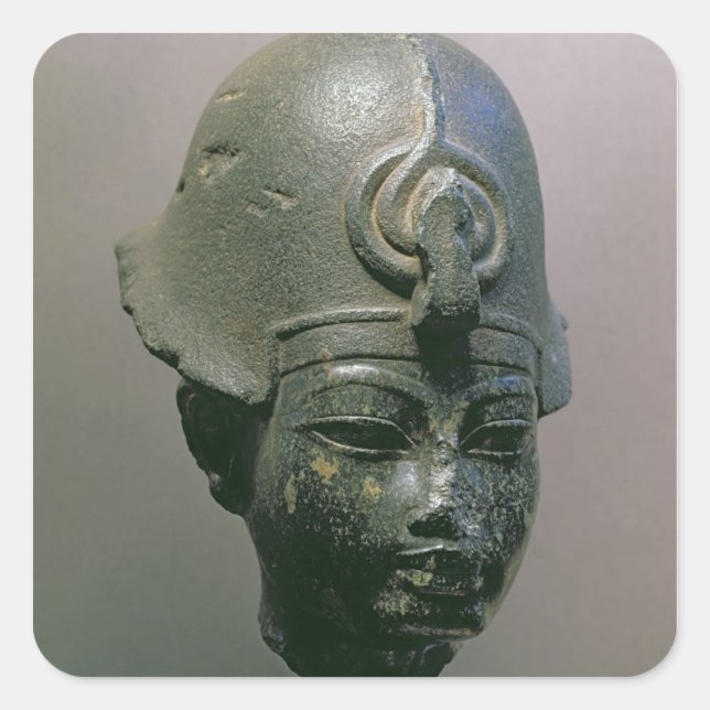 Pegatina Cuadrada Jefe de Amenophis III (diorita) (Anverso)