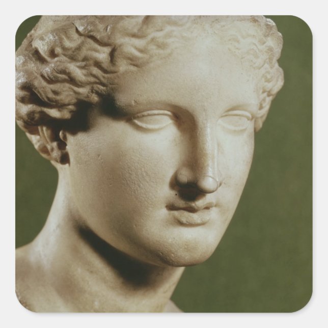 Pegatina Cuadrada Jefe de Artemis (Anverso)