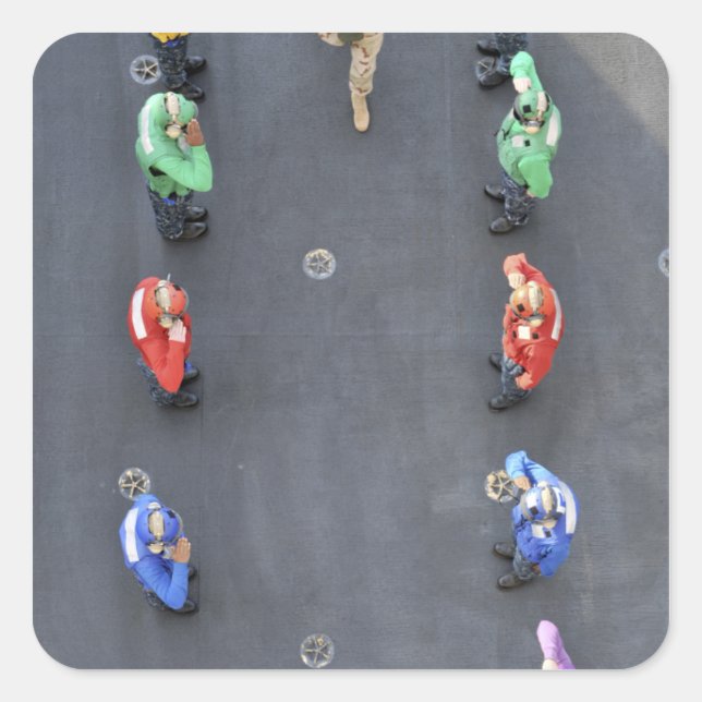 Pegatina Cuadrada Jefe de Operaciones Navales (Anverso)