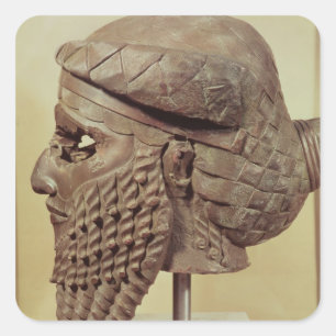 Pegatina Cuadrada Jefe de Sargon I 2400-2200 a. C.
