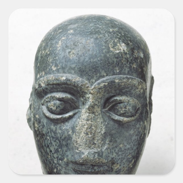 Pegatina Cuadrada Jefe de un hombre (Anverso)