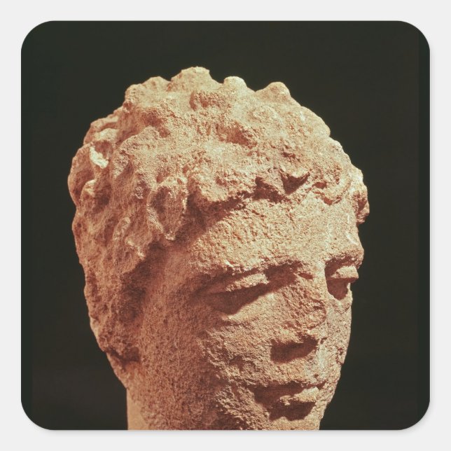 Pegatina Cuadrada Jefe de una Divinidad (Anverso)