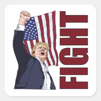 Pegatina Cuadrada Jefe Trump