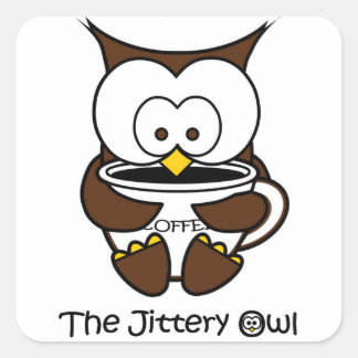 Pegatina Cuadrada Jeffy The Jittery Owl
