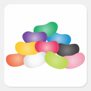 Pegatina Cuadrada Jelly Beans